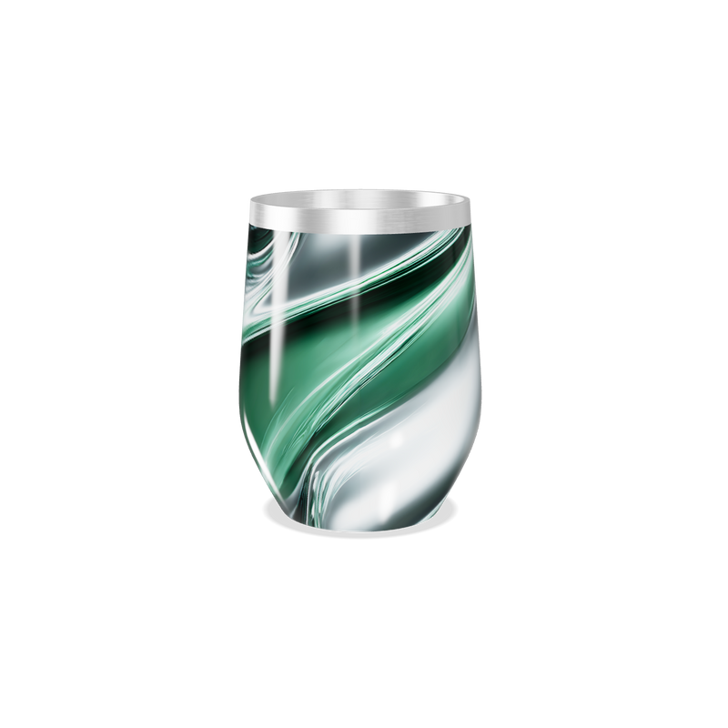 Copo Térmico Slim - Verde com Ondas