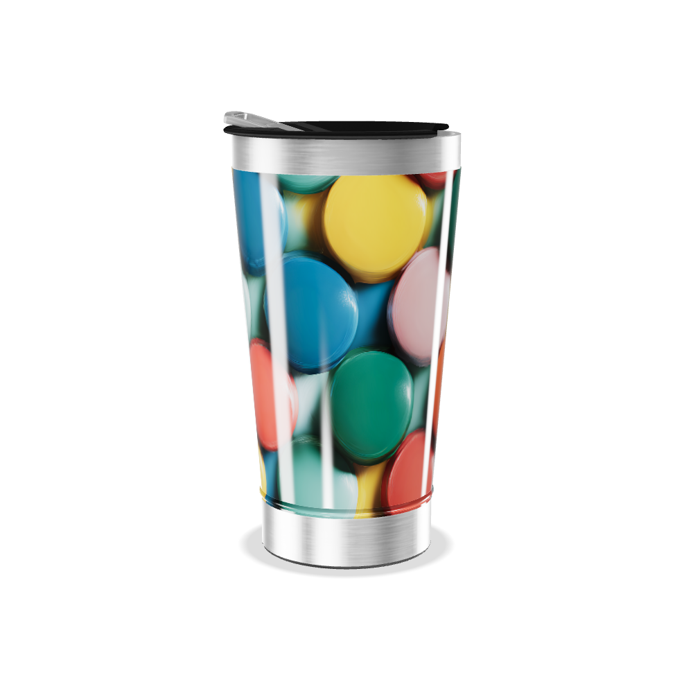 Copo Térmico - Estampa Bolinhas Coloridas