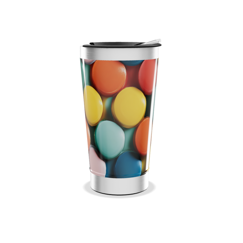 Copo Térmico - Estampa Bolinhas Coloridas