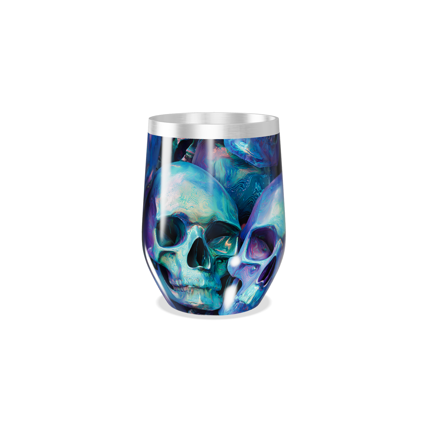 Copo Térmico Slim - Caveira Azul Inox