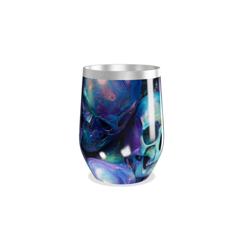 Copo Térmico Slim - Caveira Azul Inox