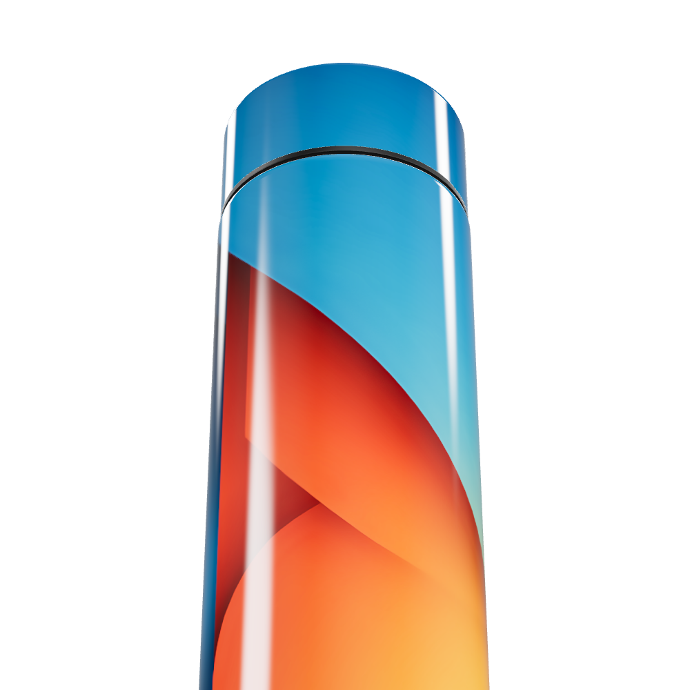 Garrafa Térmica Touch - Azul Laranja Display Digital