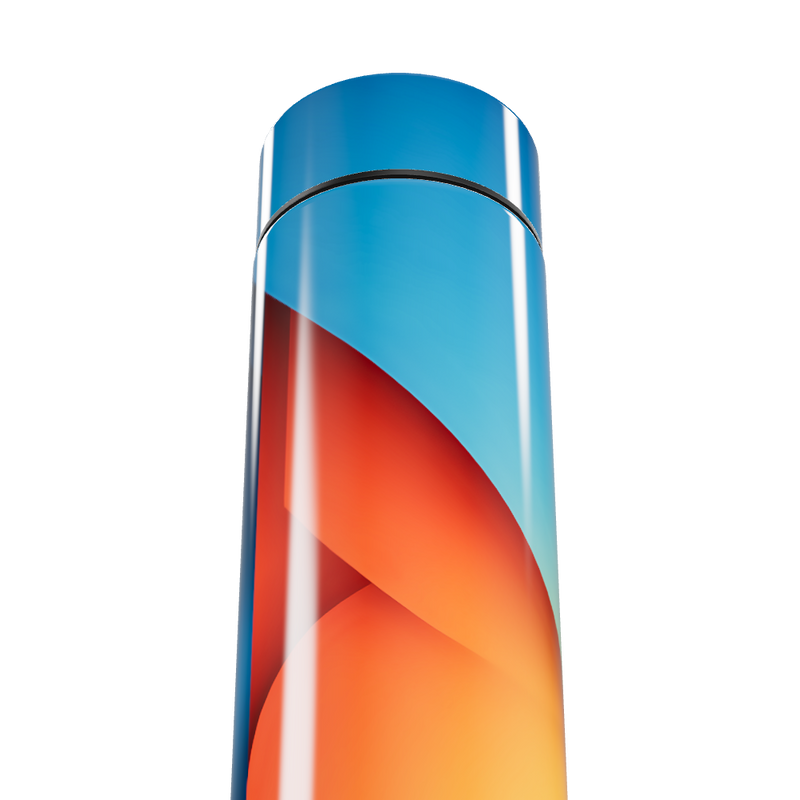 Garrafa Térmica Touch - Azul Laranja Display Digital