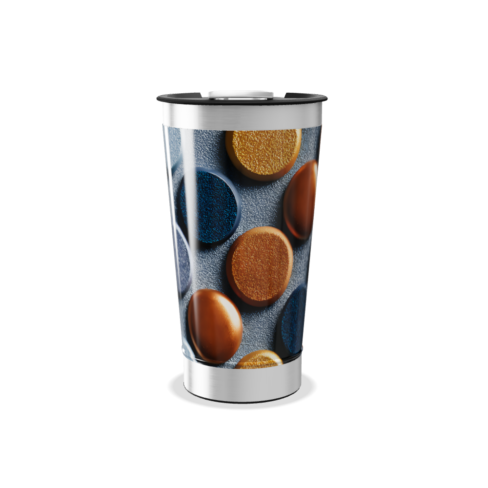 Copo Térmico - Estampa Colorida Metalizado