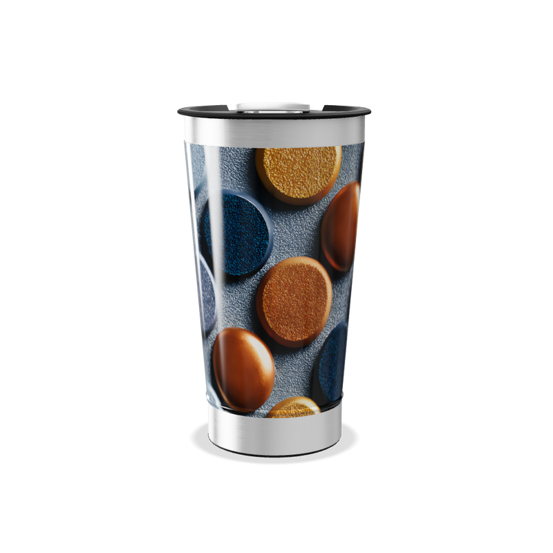 Copo Térmico - Estampa Colorida Metalizado