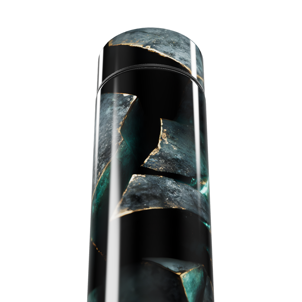 Garrafa Térmica Touch - Efeito Mármore Azul