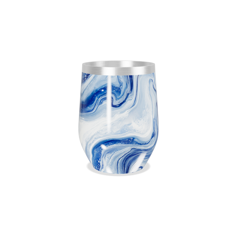 Copo Térmico Slim - Mármore Azul Aço Inox