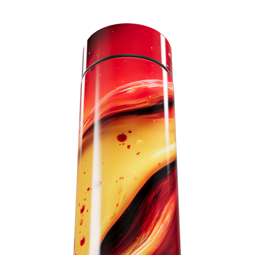 Garrafa Térmica Touch - Vermelho Com Design Abstrato