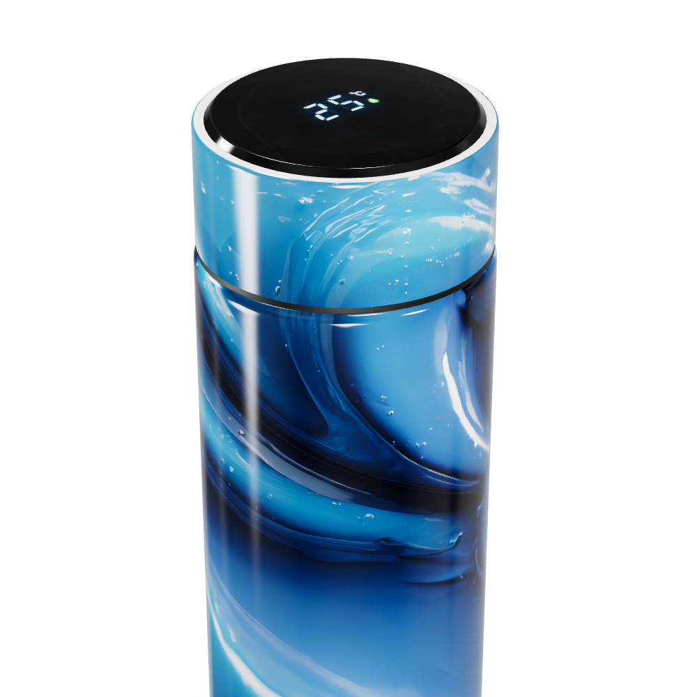 Garrafa Térmica Touch - Azul Marmorizada