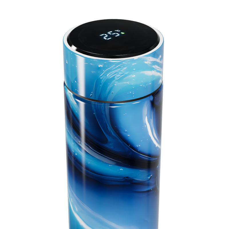 Garrafa Térmica Touch - Azul Marmorizada