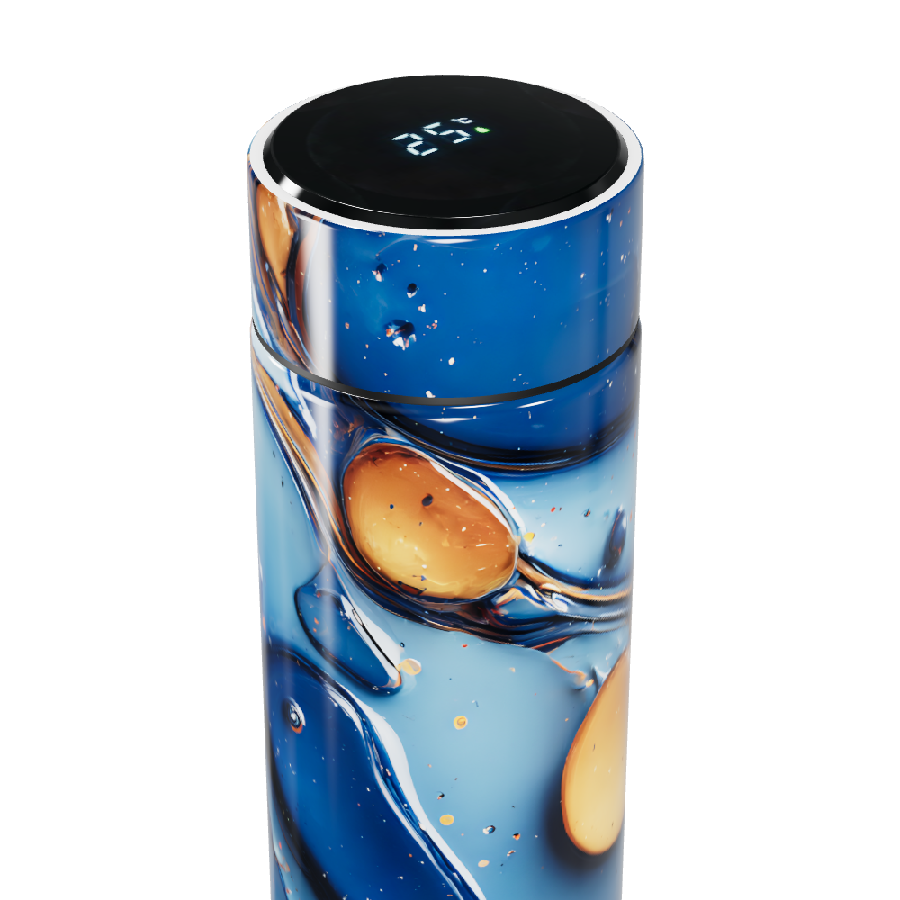 Garrafa Térmica Touch - Azul Abstrato