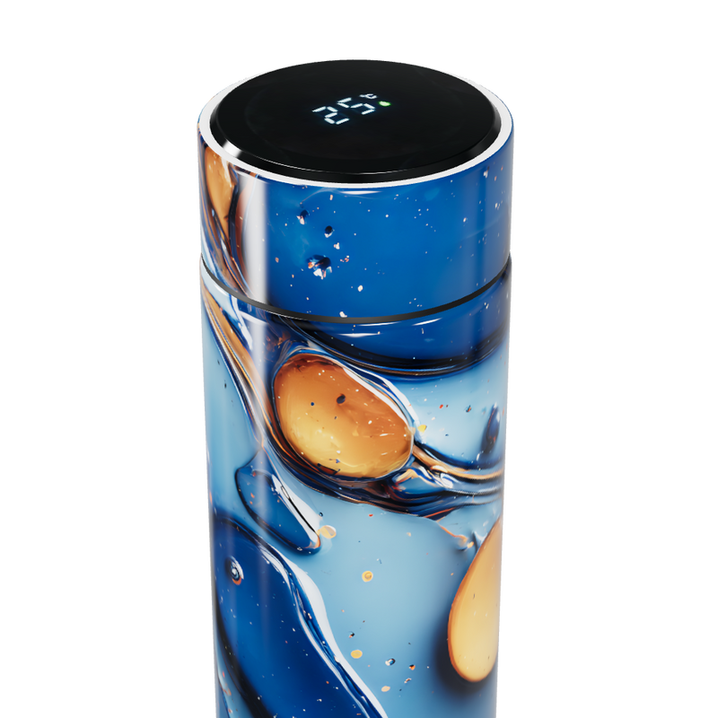 Garrafa Térmica Touch - Azul Abstrato