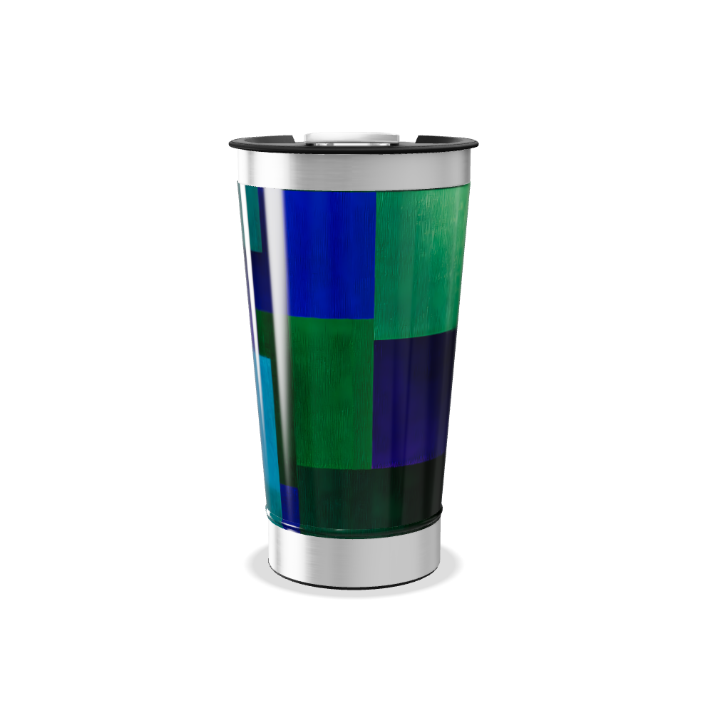 Copo Térmico - Azul Geométrico Inox