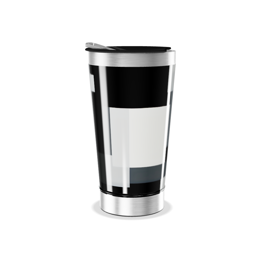 Copo Térmico - Estampa Geométrica Preto e Branco