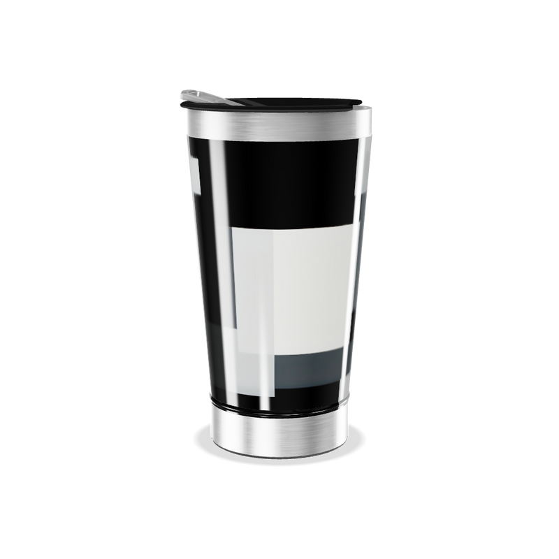 Copo Térmico - Estampa Geométrica Preto e Branco