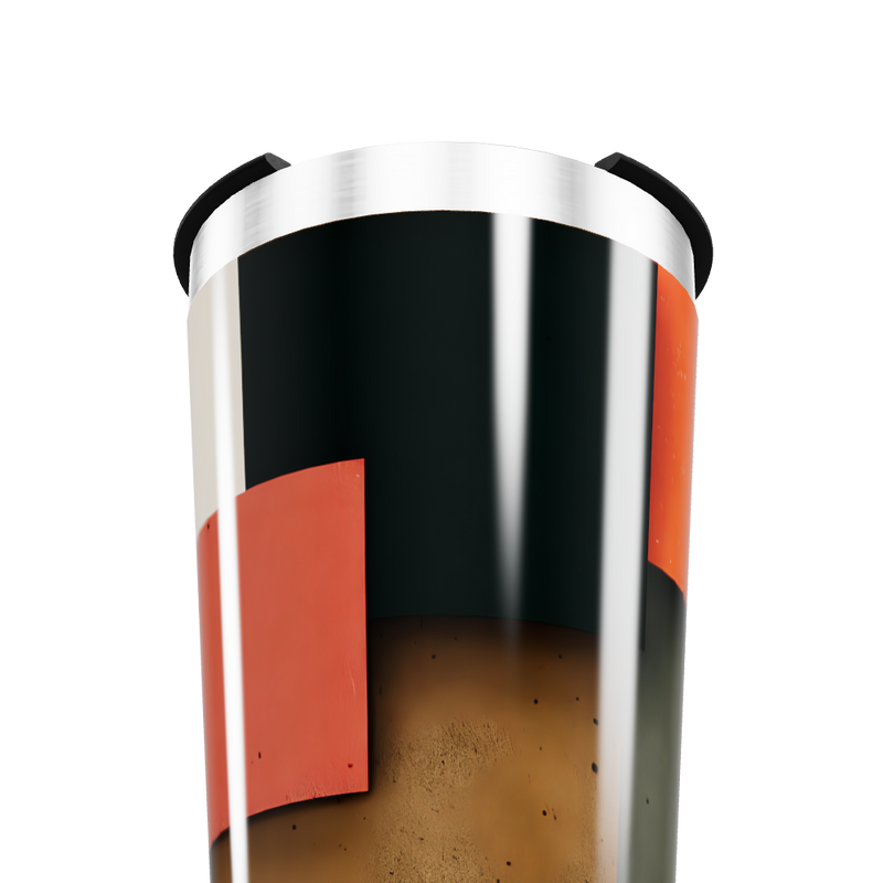 Copo Térmico - Preto com Detalhes Laranja