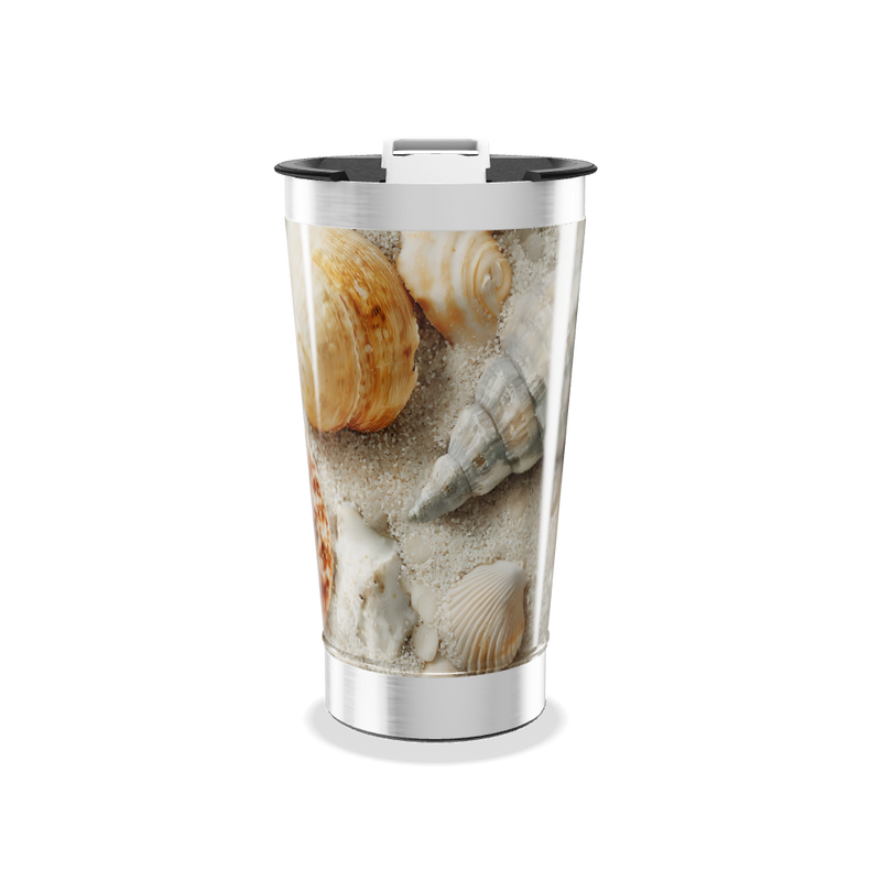 Copo Térmico - Estampa Conchas Marinhas