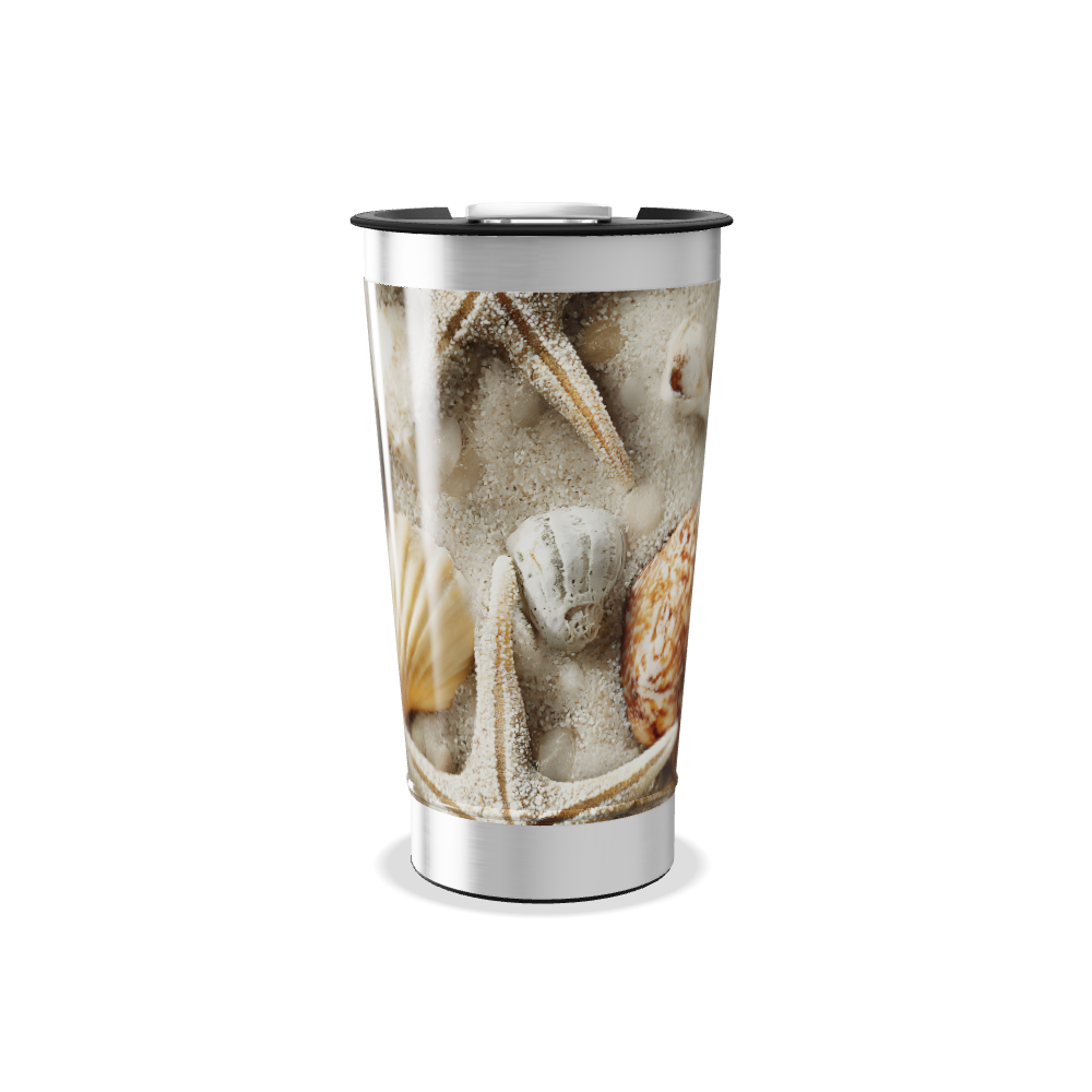 Copo Térmico - Estampa Conchas Marinhas