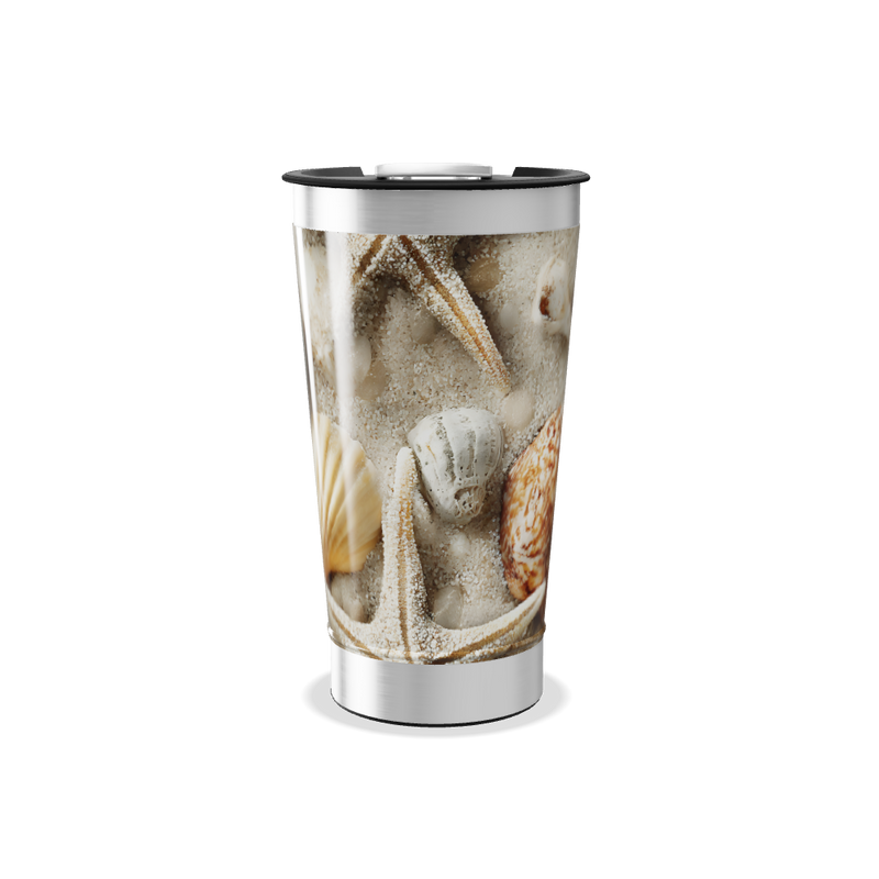 Copo Térmico - Estampa Conchas Marinhas