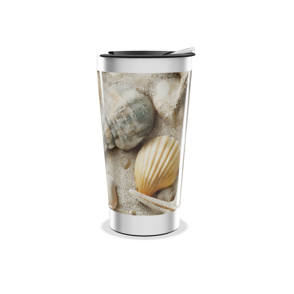 Copo Térmico - Estampa Conchas Marinhas