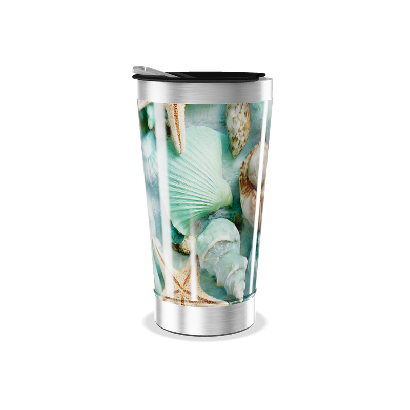Copo Térmico - Estampa Conchas Marinhas