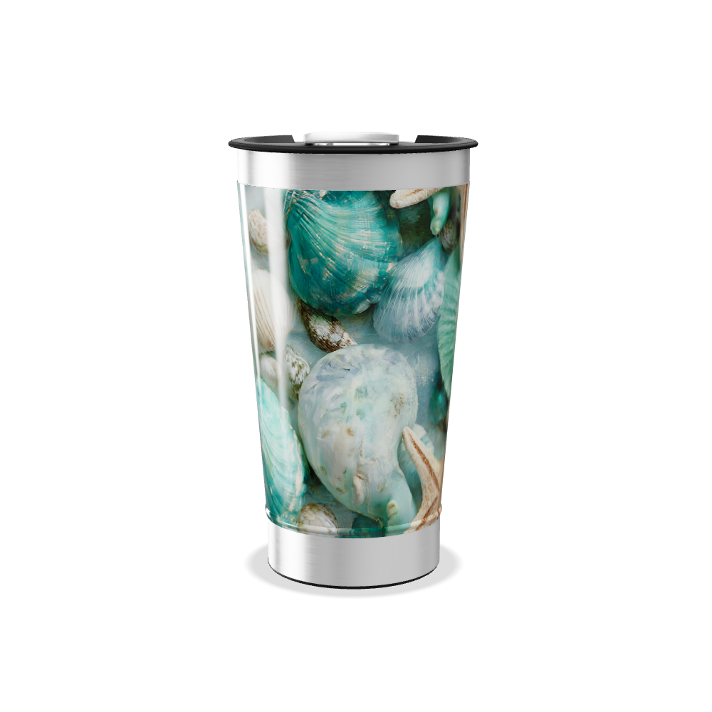 Copo Térmico - Estampa Conchas Marinhas