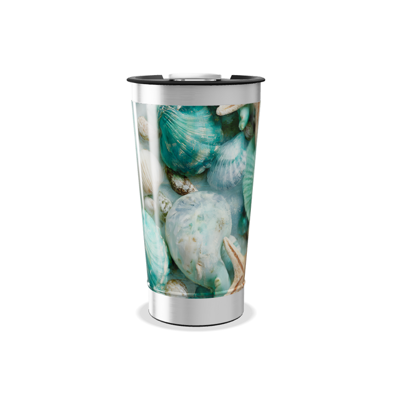 Copo Térmico - Estampa Conchas Marinhas