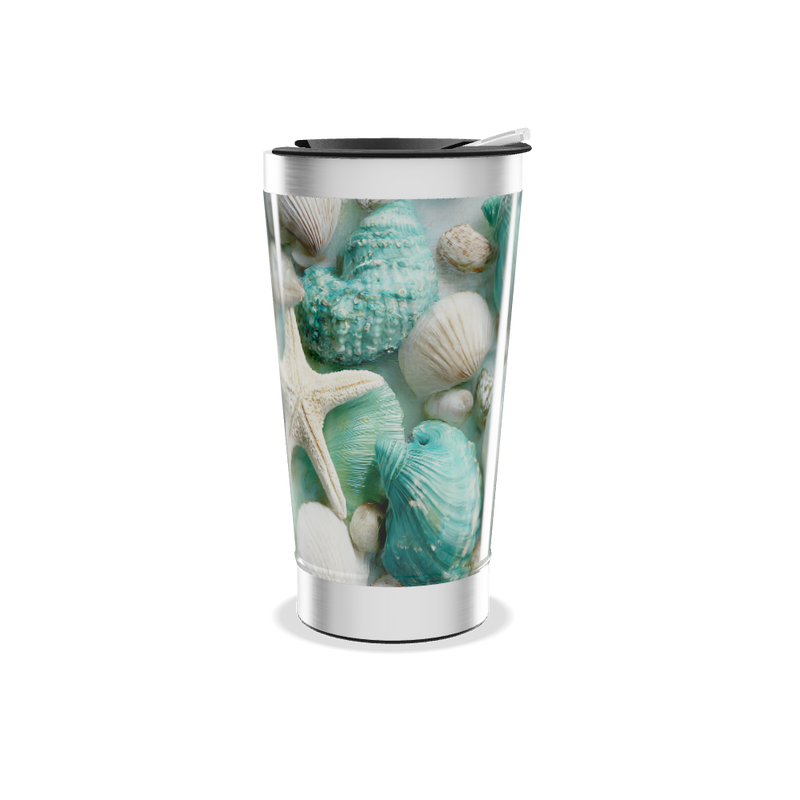 Copo Térmico - Estampa Conchas Marinhas