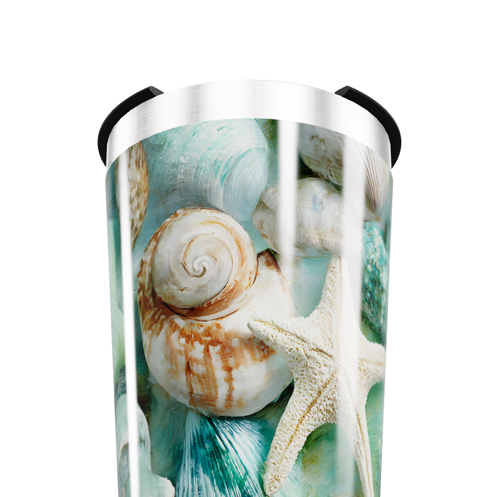 Copo Térmico - Estampa Conchas Marinhas