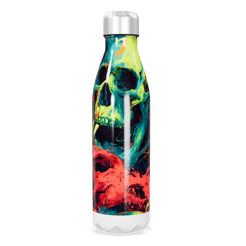 Garrafa Inox - Estampa Caveira Colorida