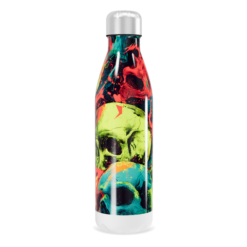 Garrafa Inox - Estampa Caveira Colorida
