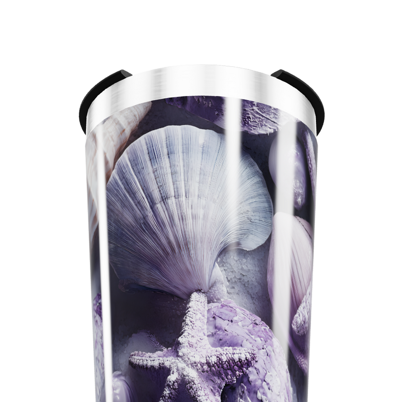 Copo Térmico - Estampa Conchas e Estrelas Marinhas