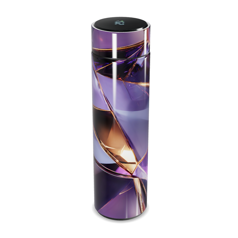 Garrafa Térmica Touch - Roxa com Design Geométrico