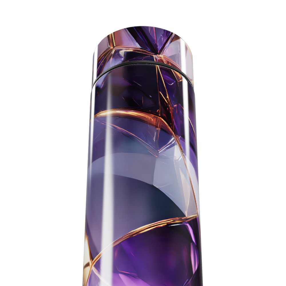 Garrafa Térmica Touch - Roxa com Design Geométrico