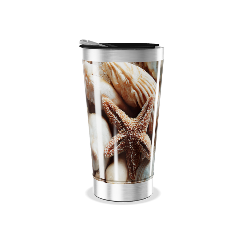 Copo Térmico - Estampa Conchas Oceânicas