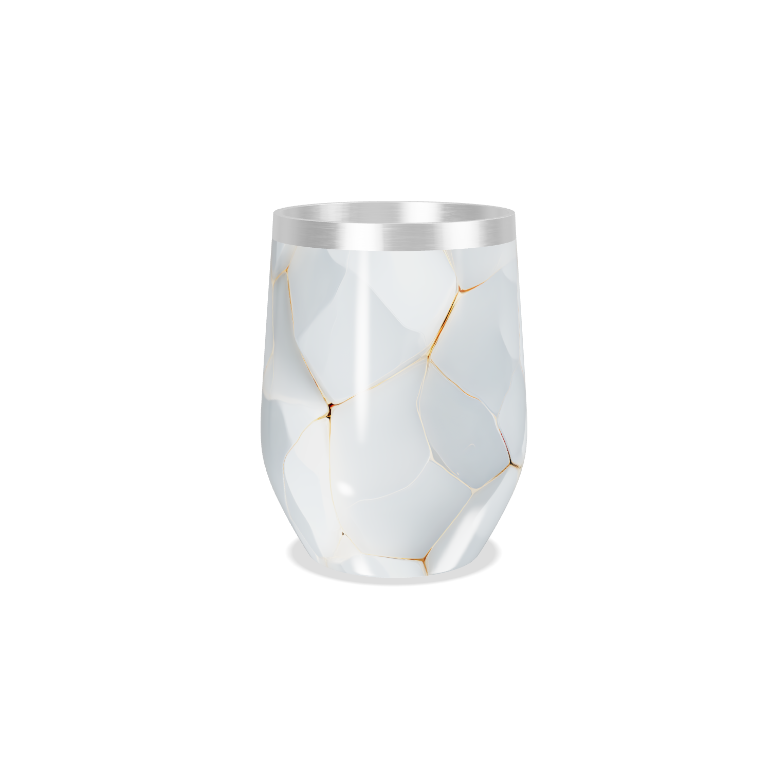 Copo Térmico Slim - Marmorizado Branco