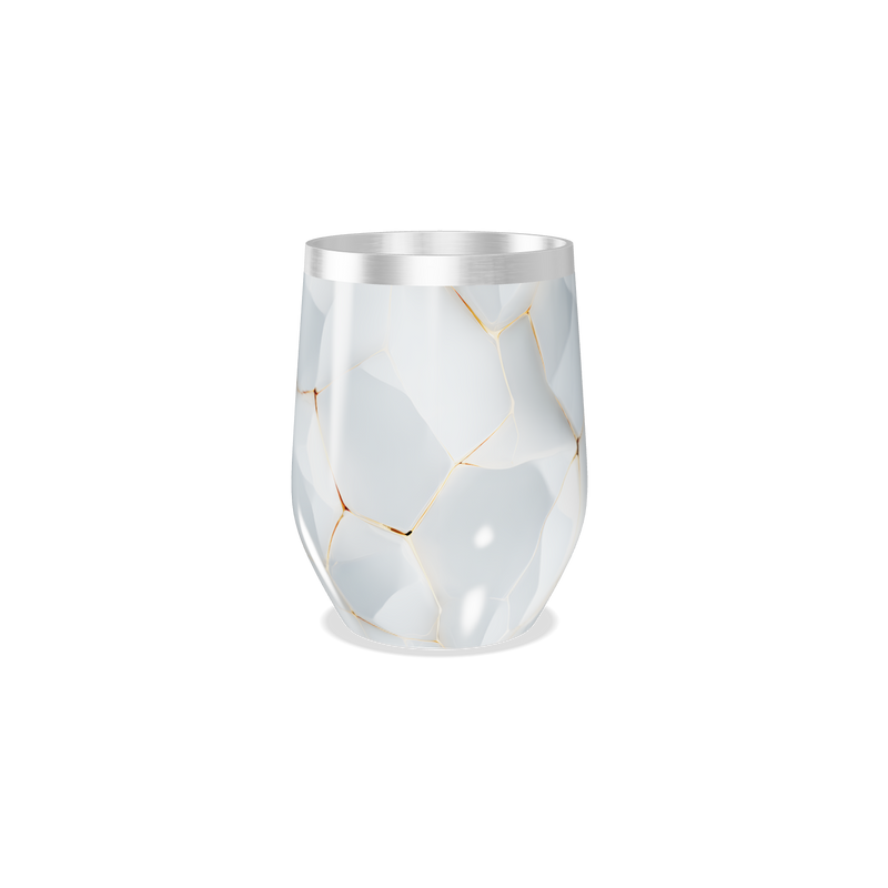 Copo Térmico Slim - Marmorizado Branco