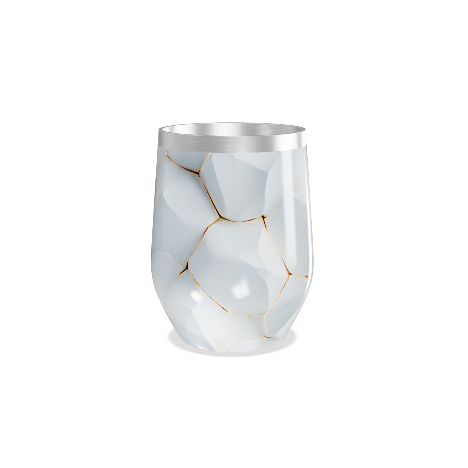 Copo Térmico Slim - Marmorizado Branco