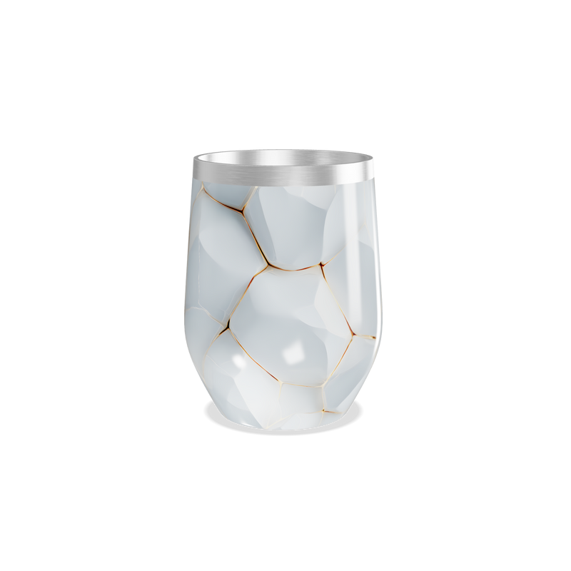 Copo Térmico Slim - Marmorizado Branco