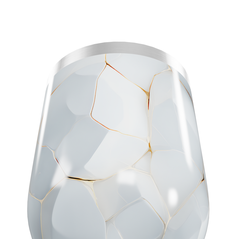 Copo Térmico Slim - Marmorizado Branco