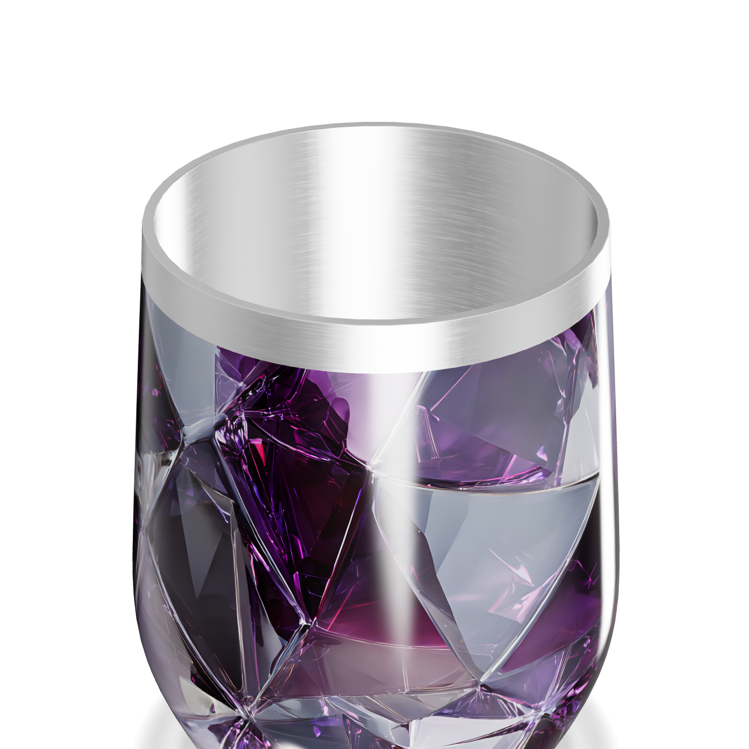 Copo Térmico Slim - Roxo Cristal Facetado