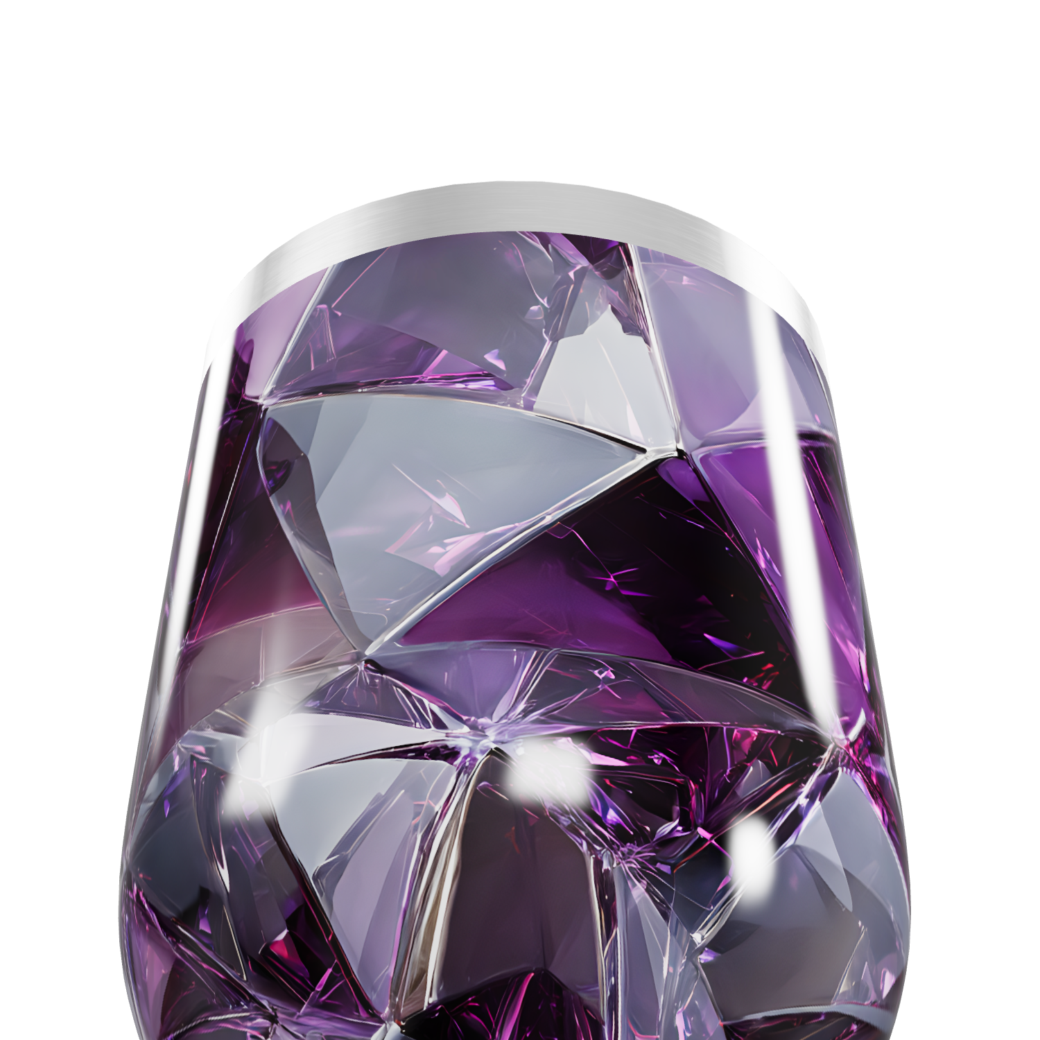 Copo Térmico Slim - Roxo Cristal Facetado