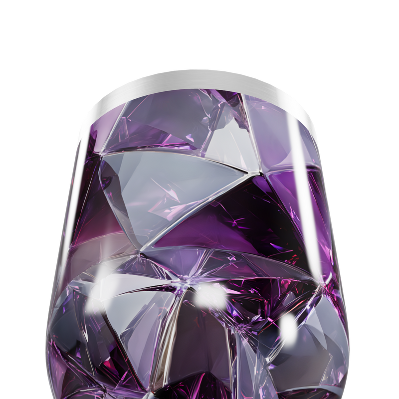 Copo Térmico Slim - Roxo Cristal Facetado