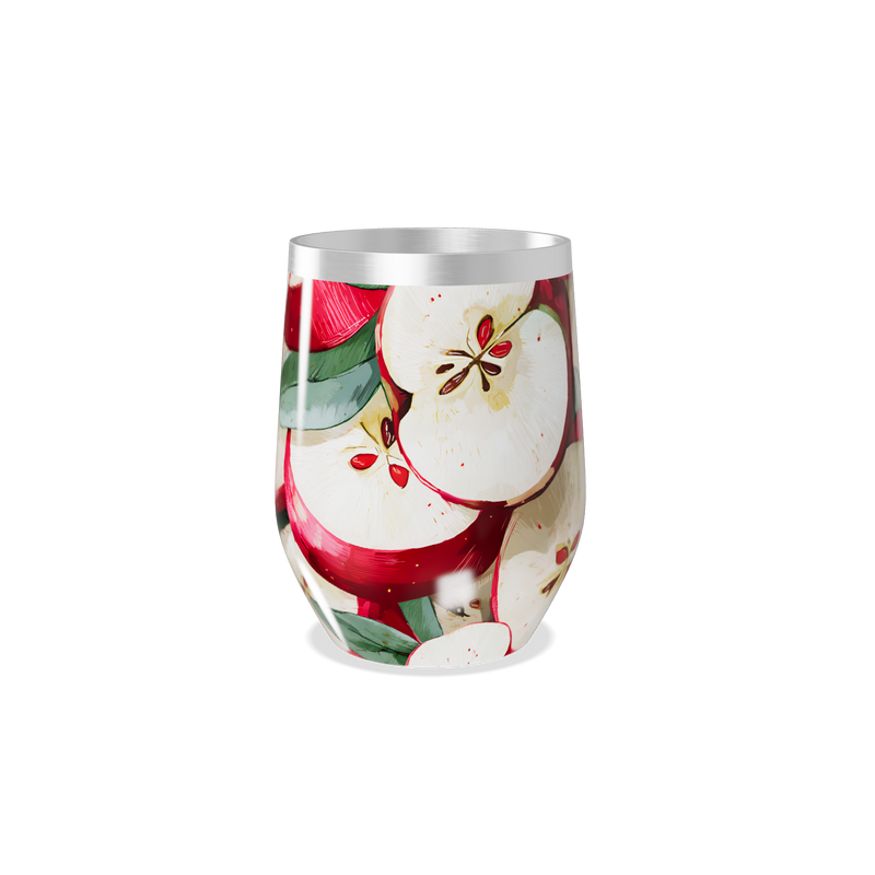 Copo Térmico Slim - Estampa de Maçãs Coloridas