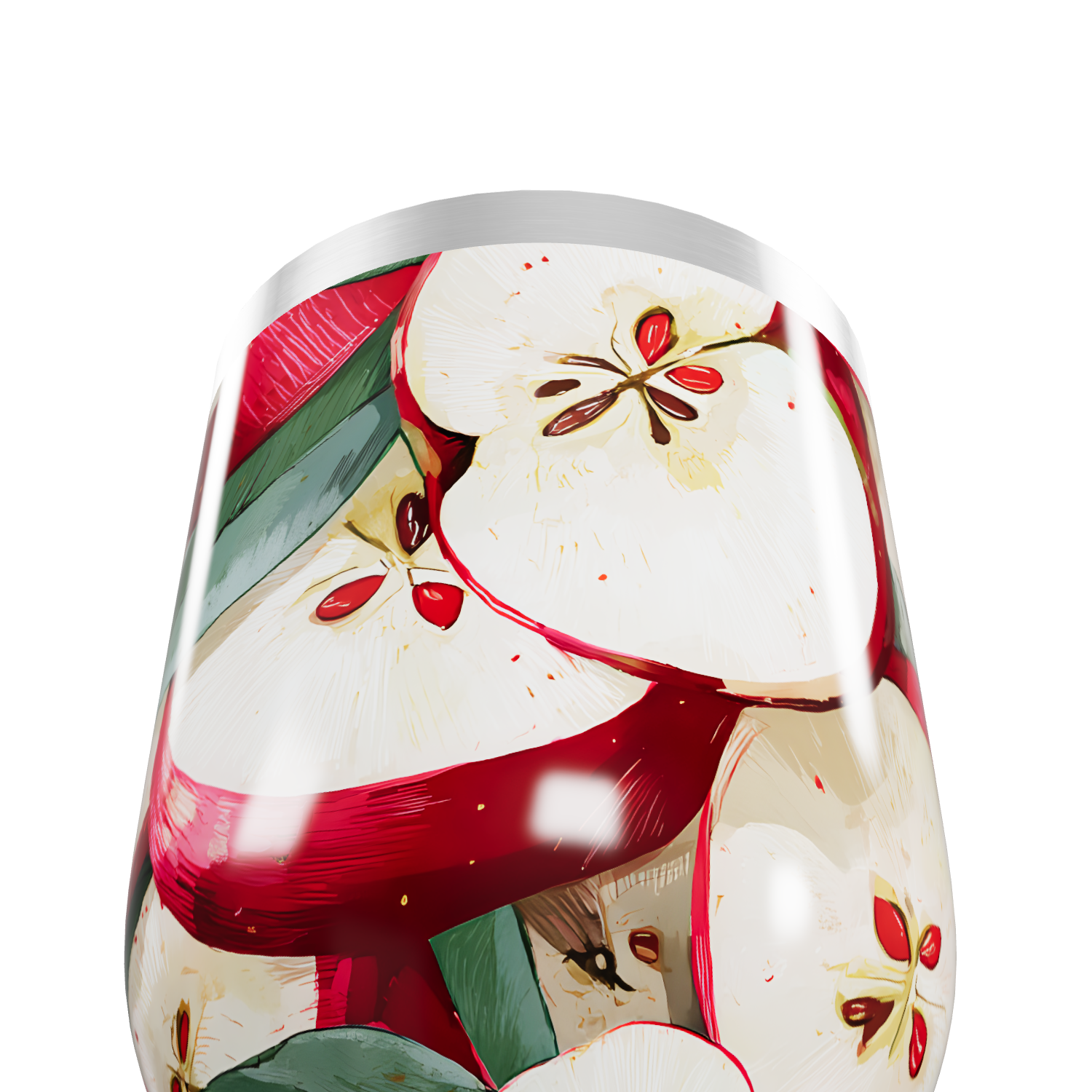 Copo Térmico Slim - Estampa de Maçãs Coloridas