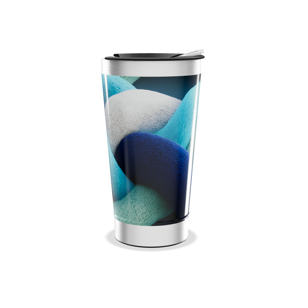 Copo Térmico - Estampa Azul Trançada