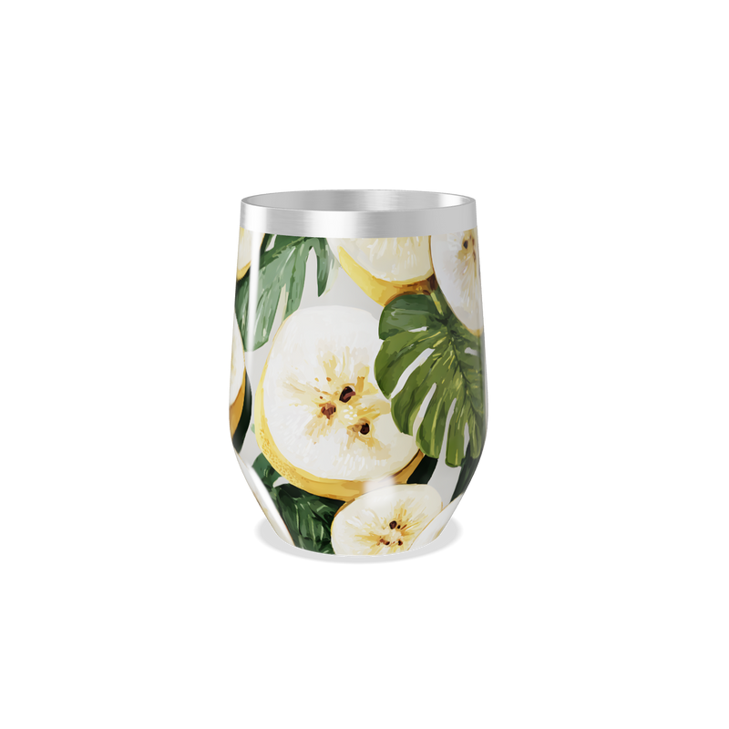 Copo Térmico Slim - Floral Tropical Aço Inox