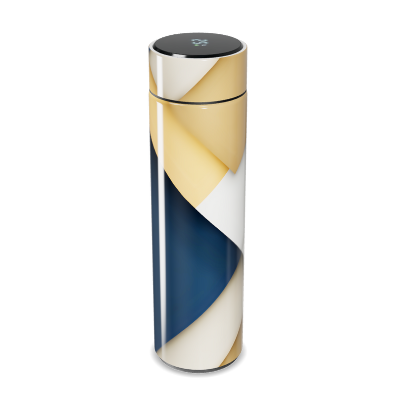 Garrafa Térmica Touch - Azul e Dourado Digital