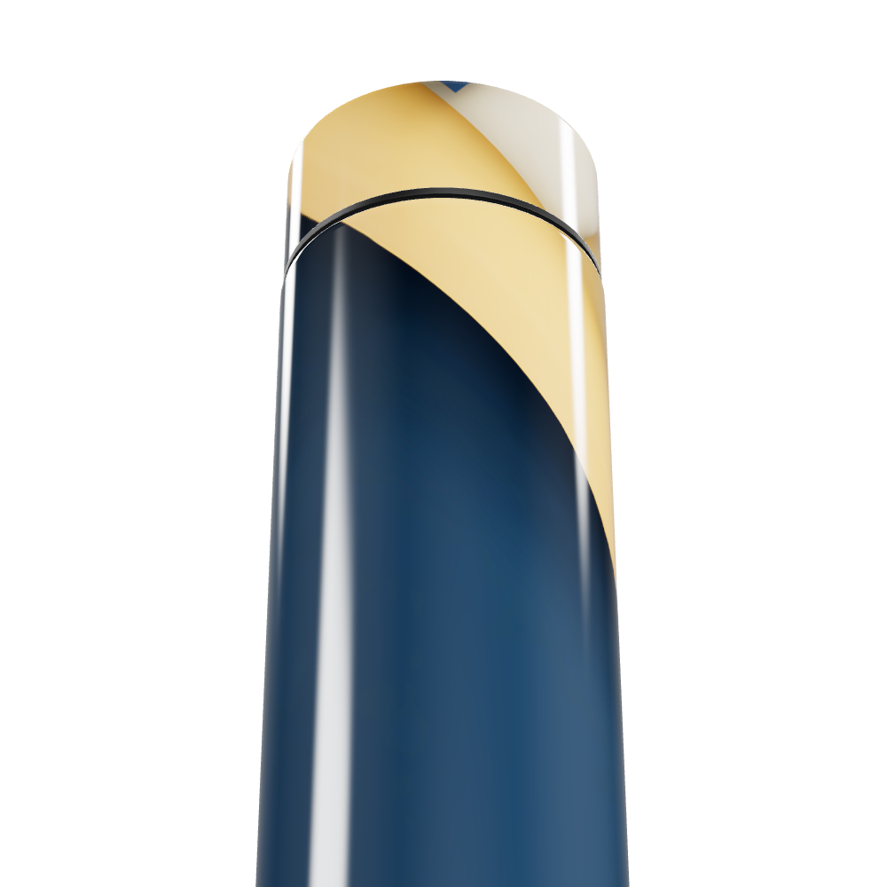 Garrafa Térmica Touch - Azul e Dourado Digital