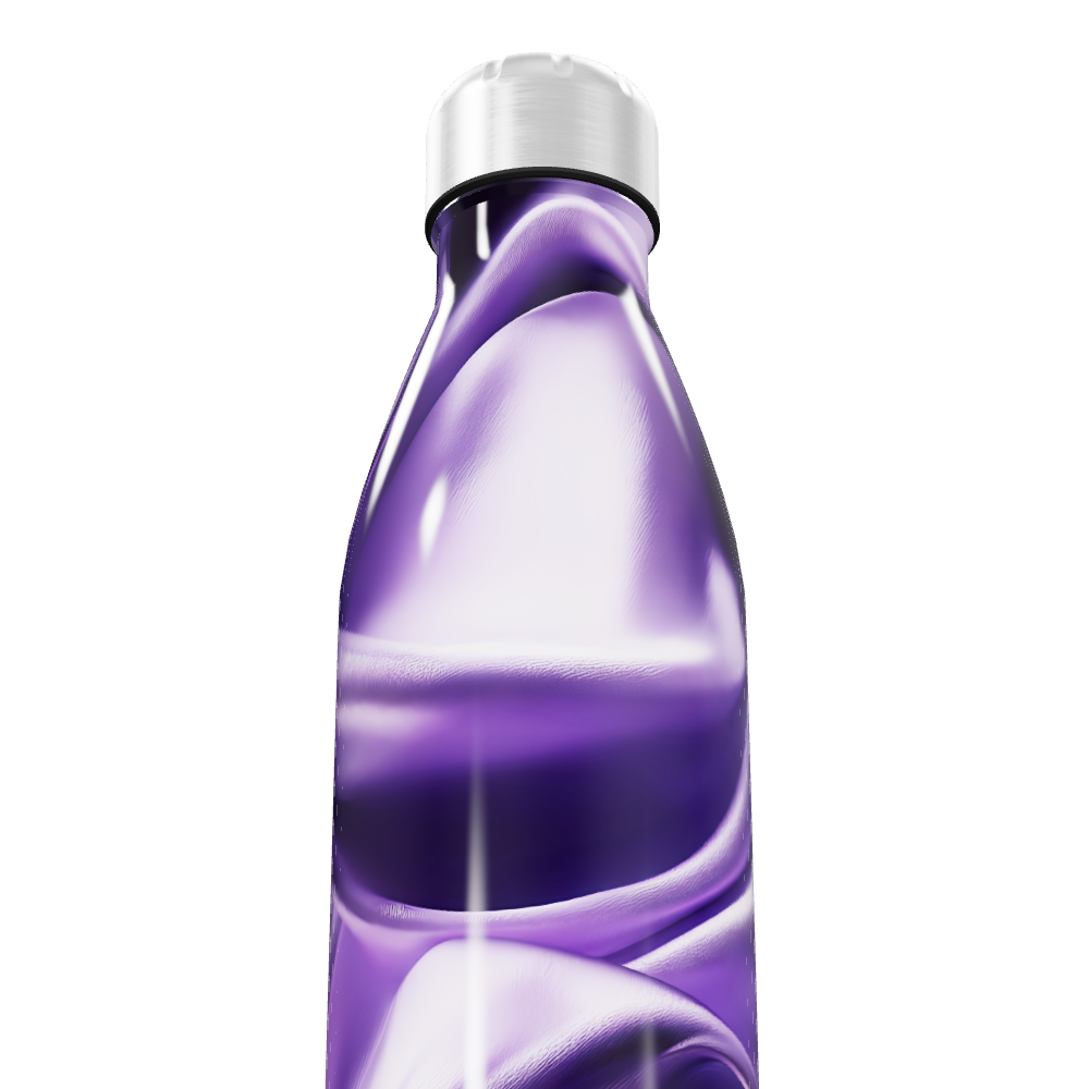 Garrafa Inox - Roxa com Estampa Abstrata